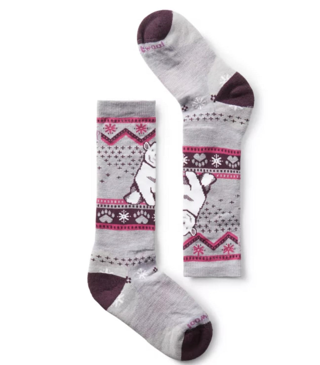 Smartwool Kid's Wintersport Full Cushion Polar Bear Pattern OTC Socks