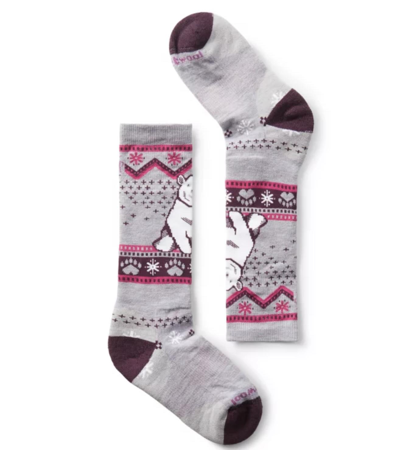 Smartwool Kid's Wintersport Full Cushion Polar Bear Pattern OTC Socks