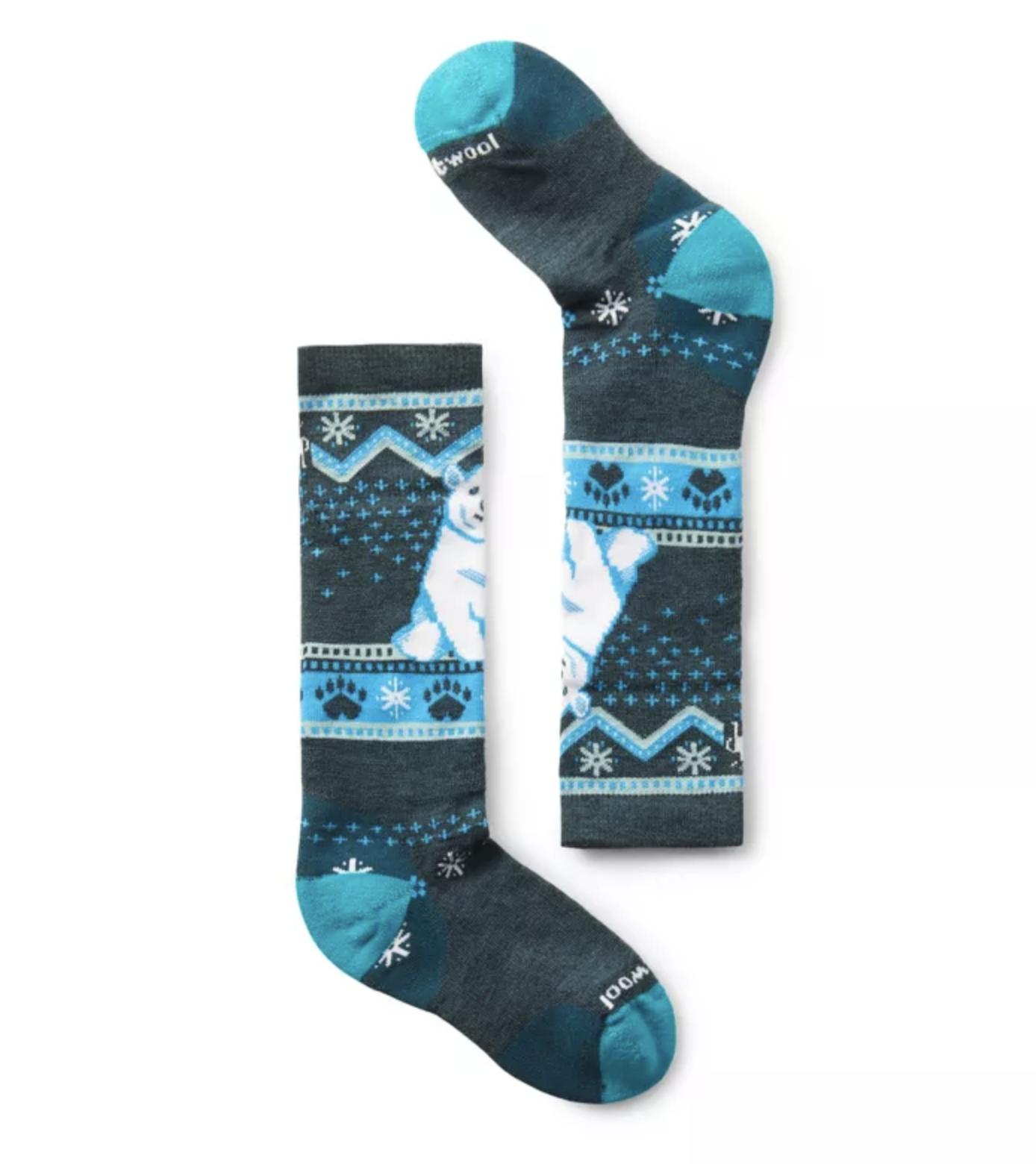 Smartwool Kid's Wintersport Full Cushion Polar Bear Pattern OTC Socks