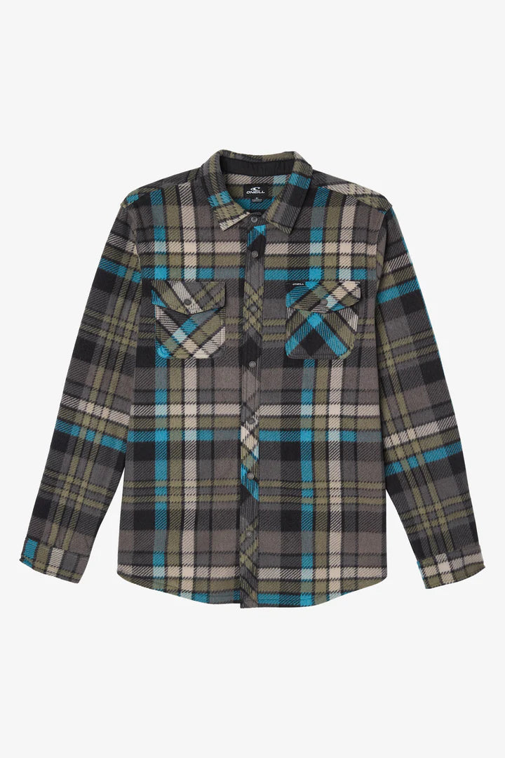 O'Neill Men's Glacier Plaid Fleece Shirt