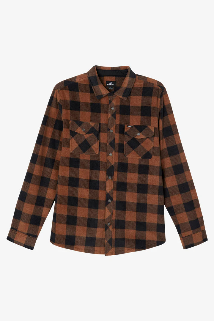 O'Neill Men's Glacier Plaid Fleece Shirt
