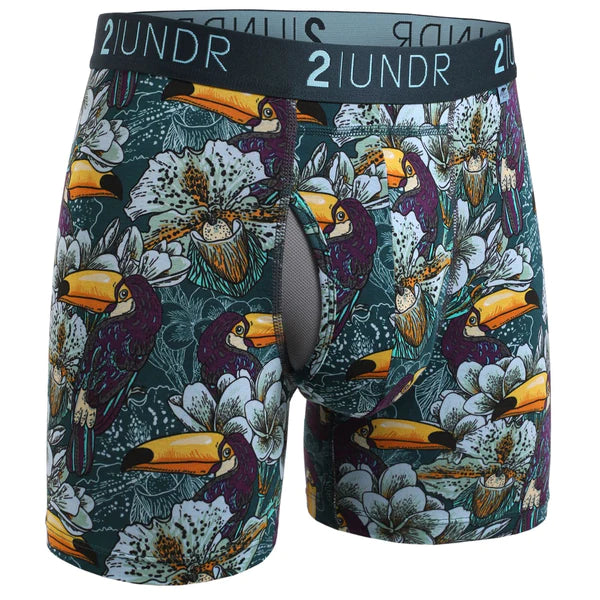 2UNDR Swing Shift 6"Boxer Brief Print