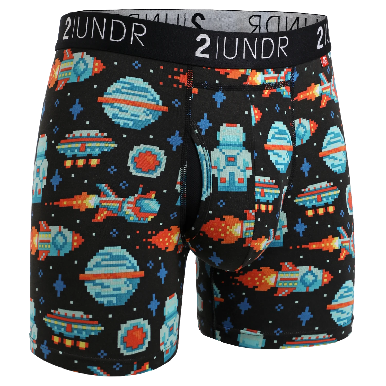 2UNDR Swing Shift 6"Boxer Brief Print