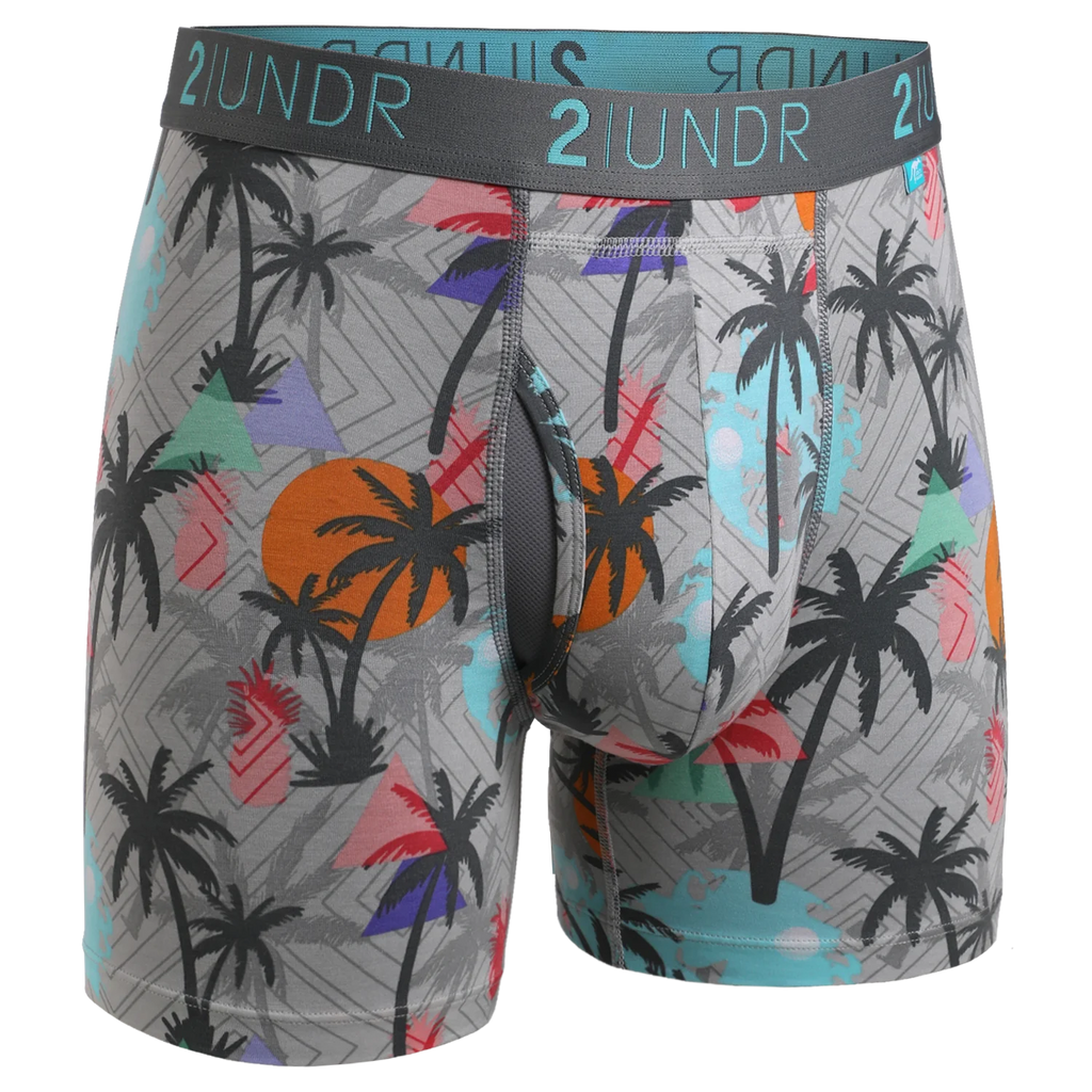 2UNDR Swing Shift 6"Boxer Brief Print