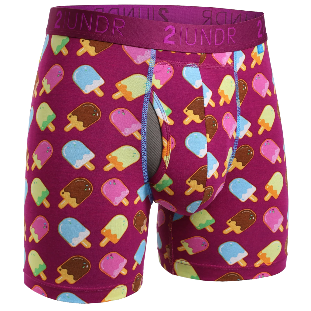 2UNDR Swing Shift 6"Boxer Brief Print