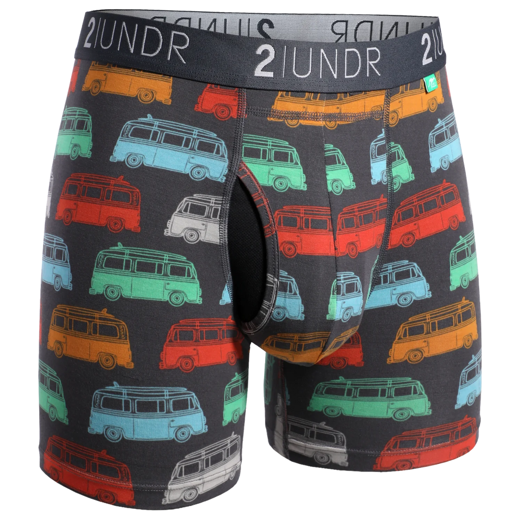 2UNDR Swing Shift 6"Boxer Brief Print