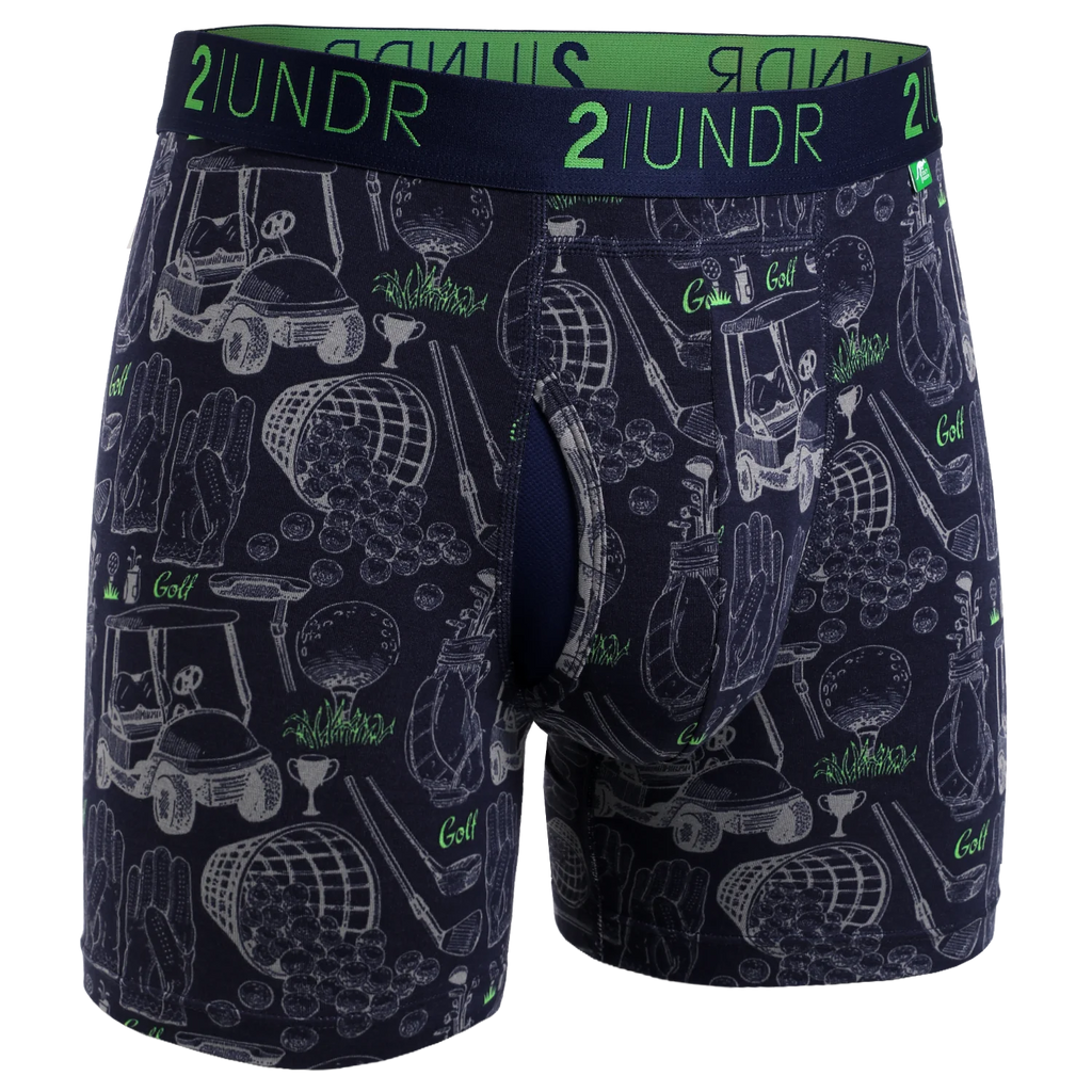 2UNDR Swing Shift 6"Boxer Brief Print