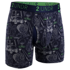 2UNDR Swing Shift 6"Boxer Brief Print