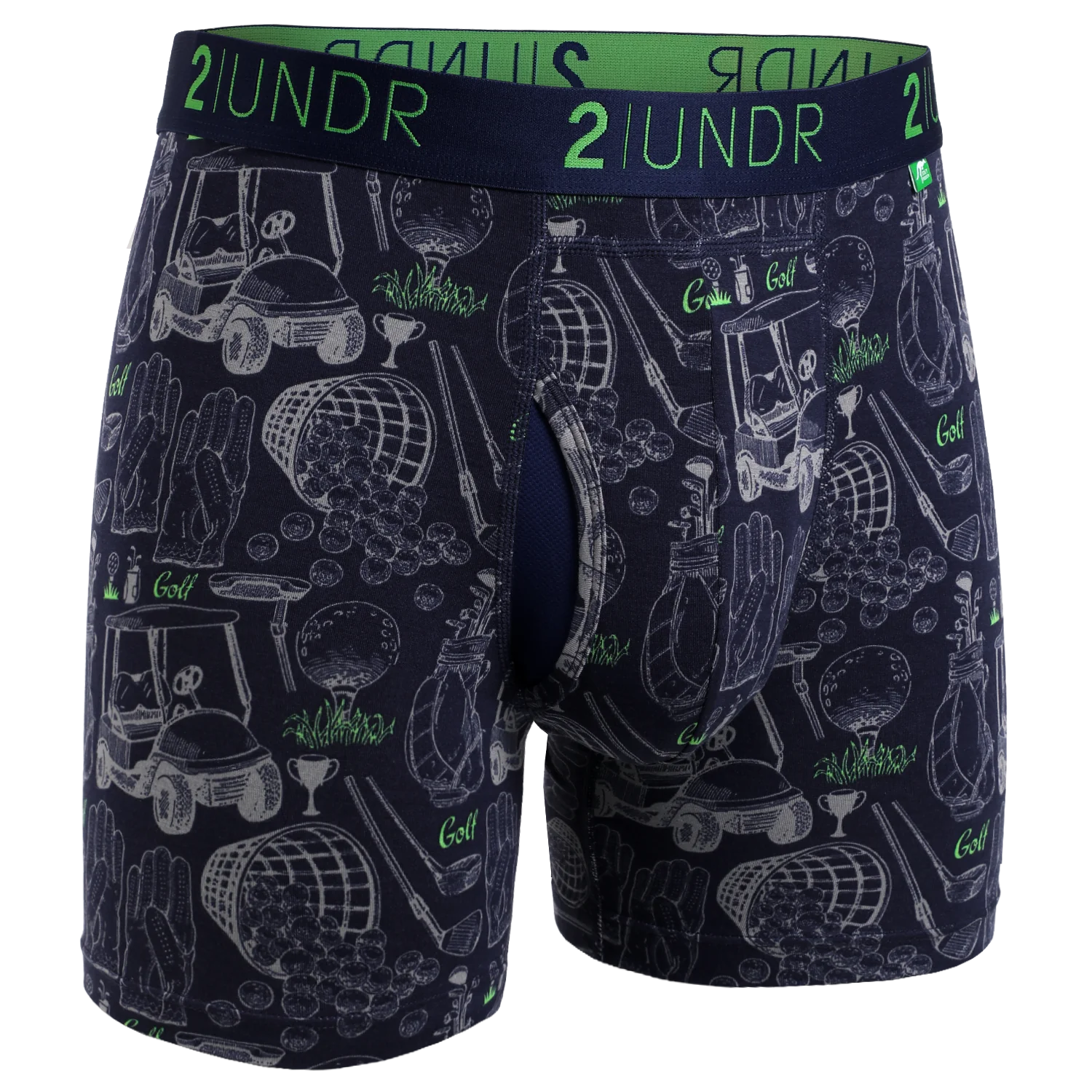 2UNDR Swing Shift 6"Boxer Brief Print