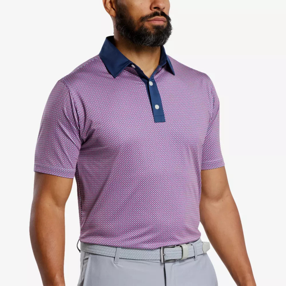 FootJoy Men's Heather Lattice Trim Polo
