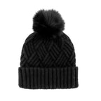 Mitchie's Knitted Beanie Fox Pom