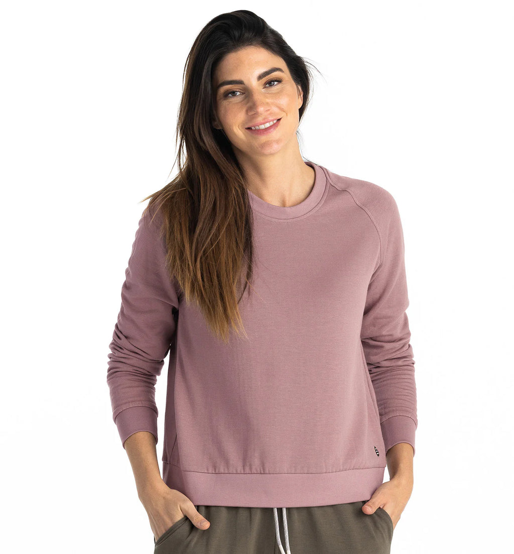 Free Fly Women's Bamboo Lightweight Fleece Crew