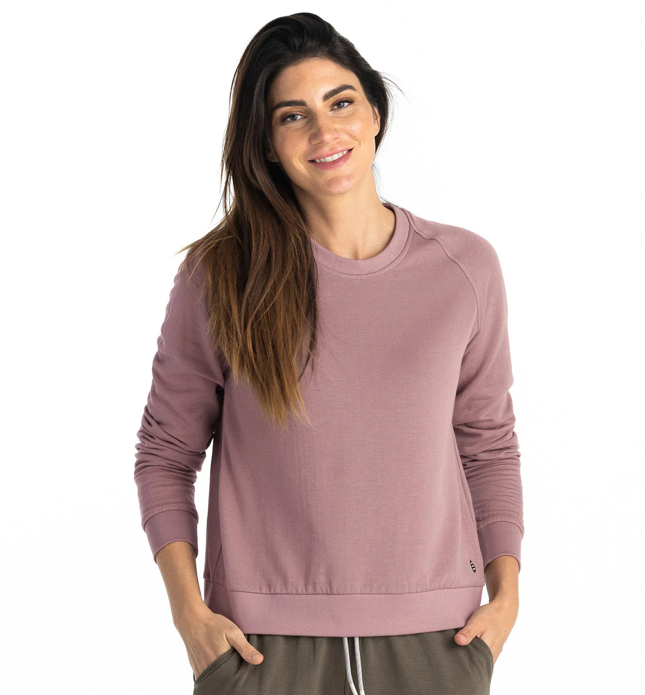 Free Fly Women's Bamboo Lightweight Fleece Crew