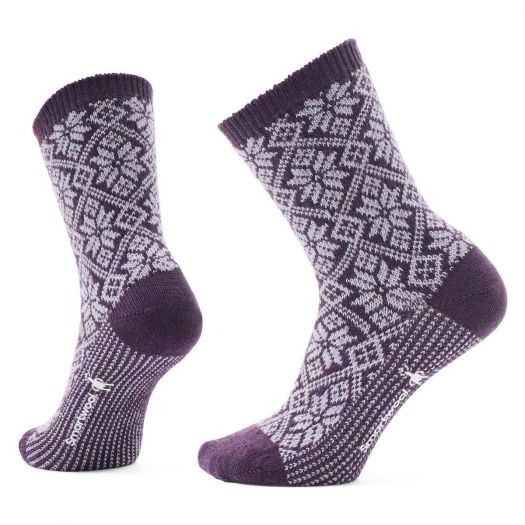 Smartwool Women's Everyday Traditional Snowflake Crew Socks Black M