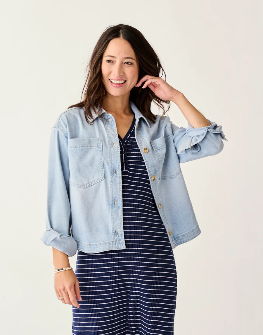 Carve Flora Denim Shacket