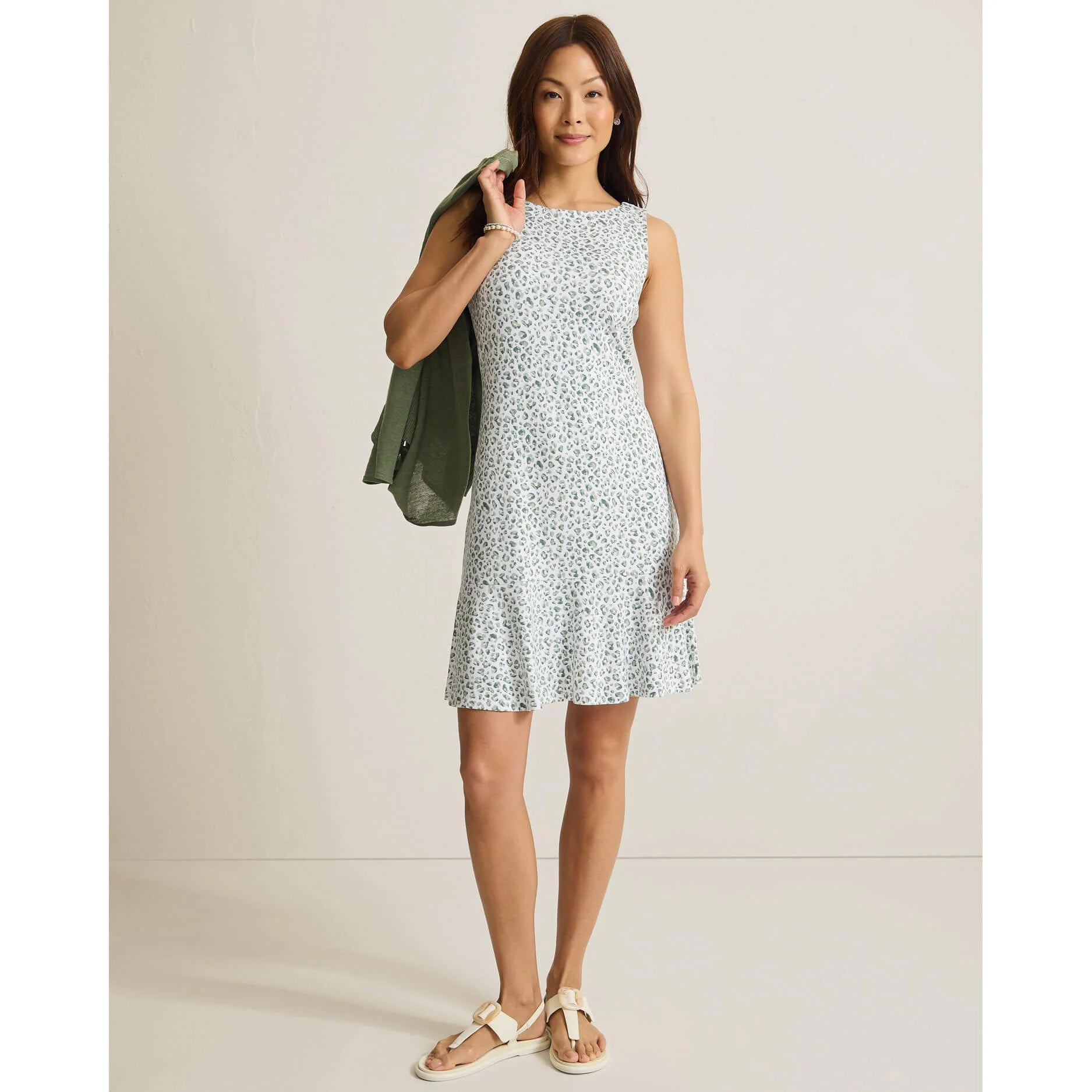 Tommy Bahama Women's Darcy Lux Leo Flounce Dress