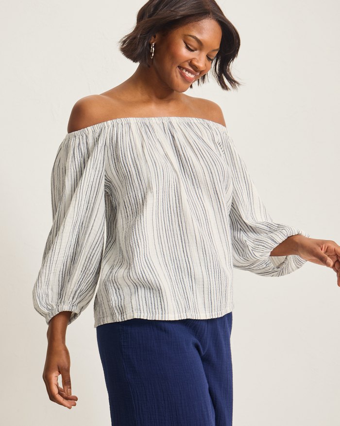 Tommy Bahama Women's Luminous Tide Flutter Sleeve Top