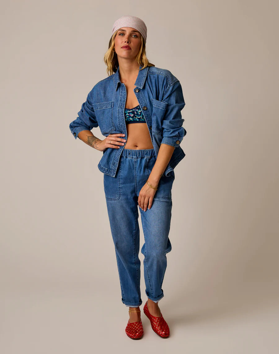 Carve Flora Denim Shacket
