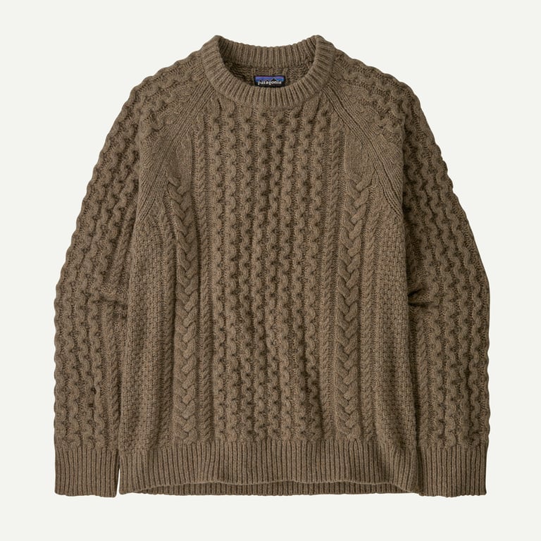 Patagonia Men's Recycled Wool Cable Knit Crew Sweater
