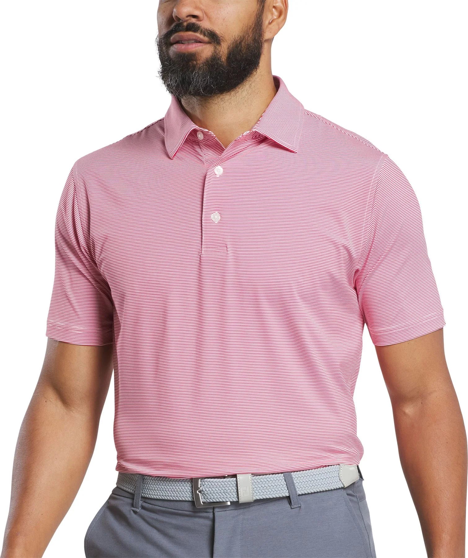 FootJoy Men's Micro Feeder Stripe Polo