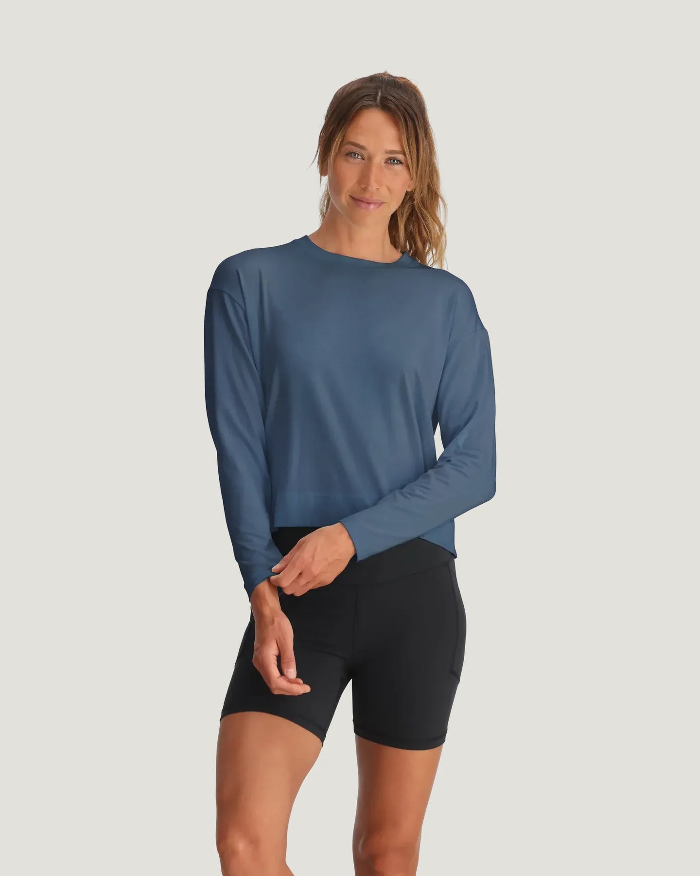 Free Fly Women's  Bamboo Shade Crossover LS Top