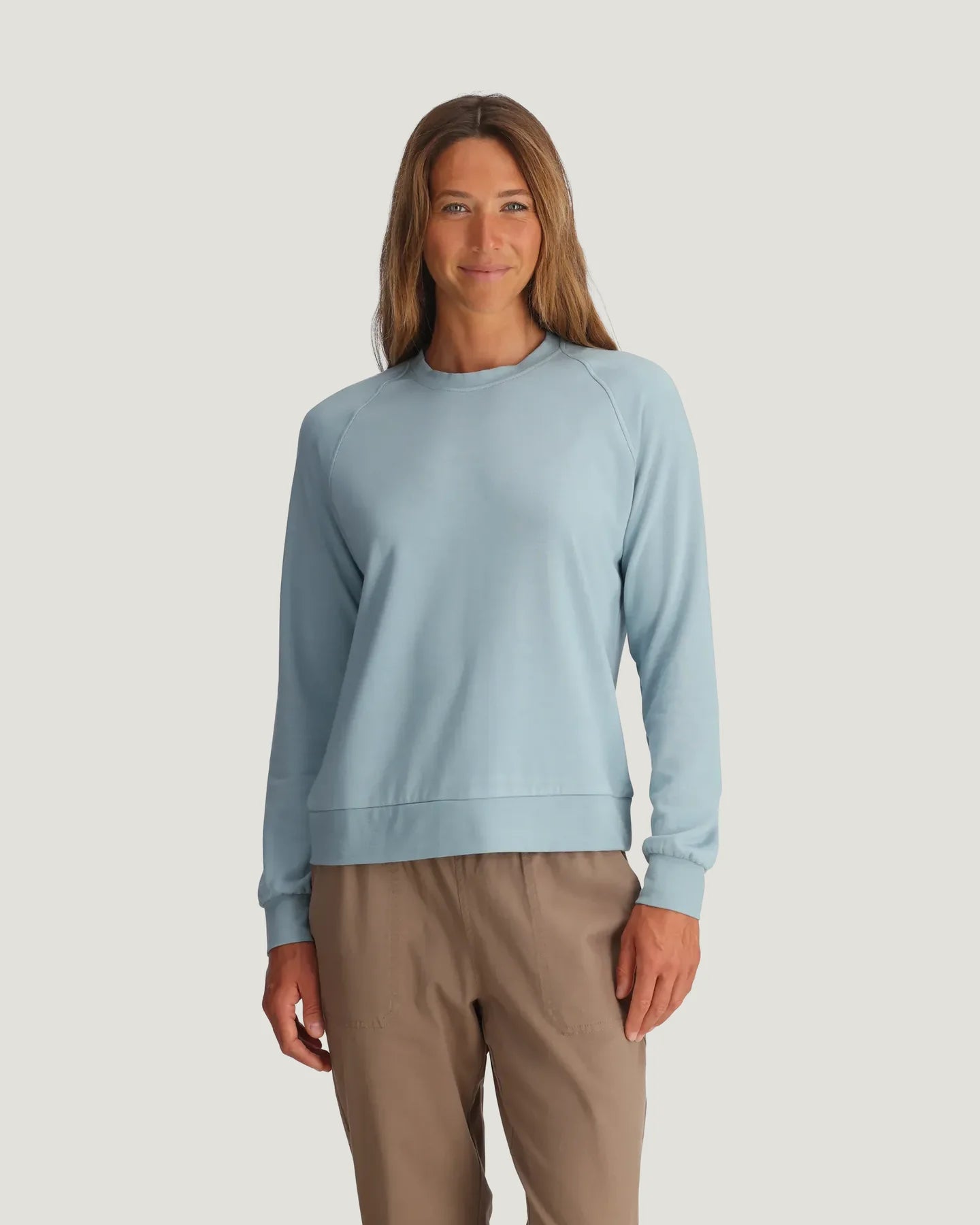 Free Fly Women's Bamboo Lightweight Fleece Crew