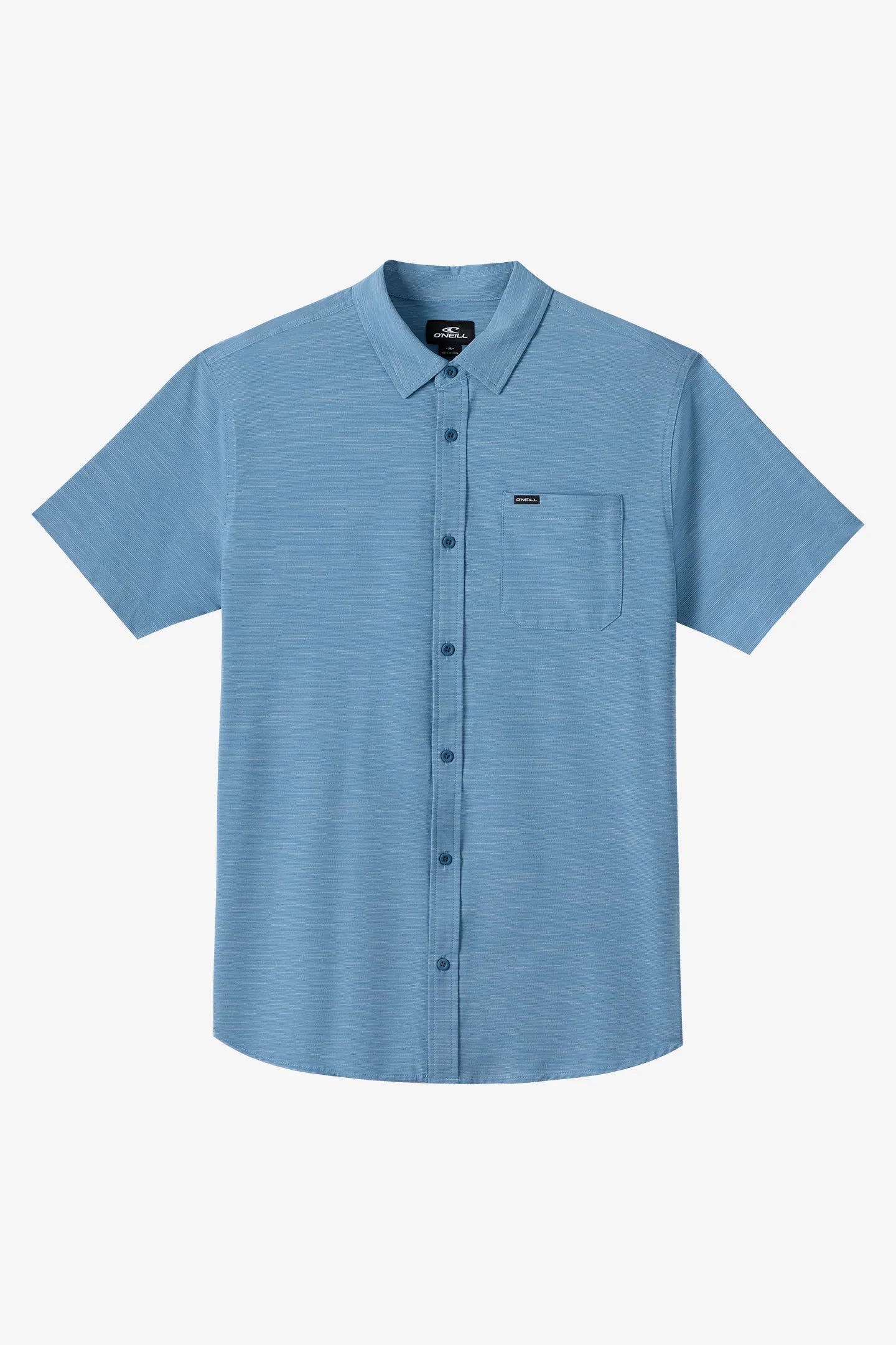 O'Neill Men's UPF Slub Solid Standard SS Woven Shirt