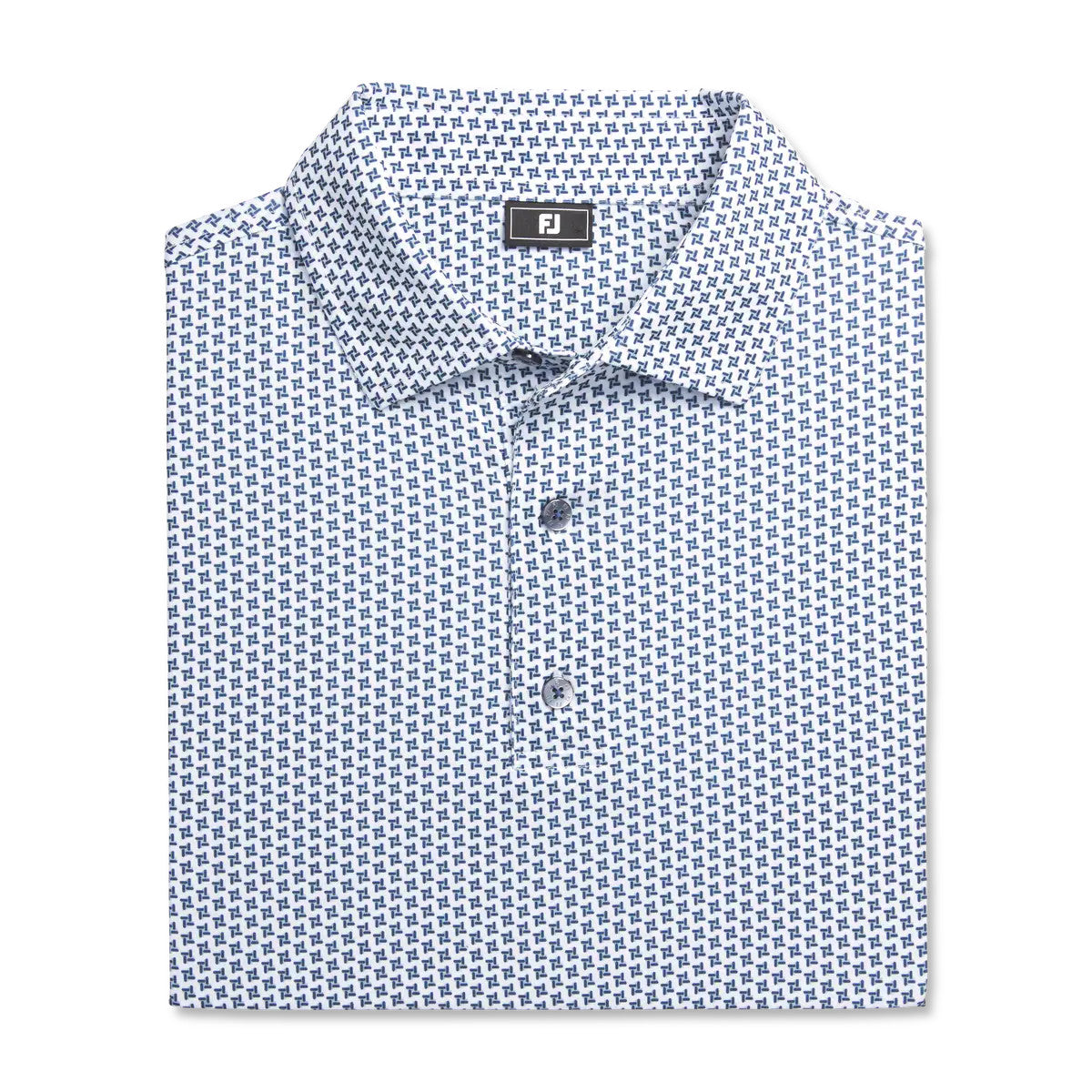 Fooyjoy Men's Houndstooth Geo Polo