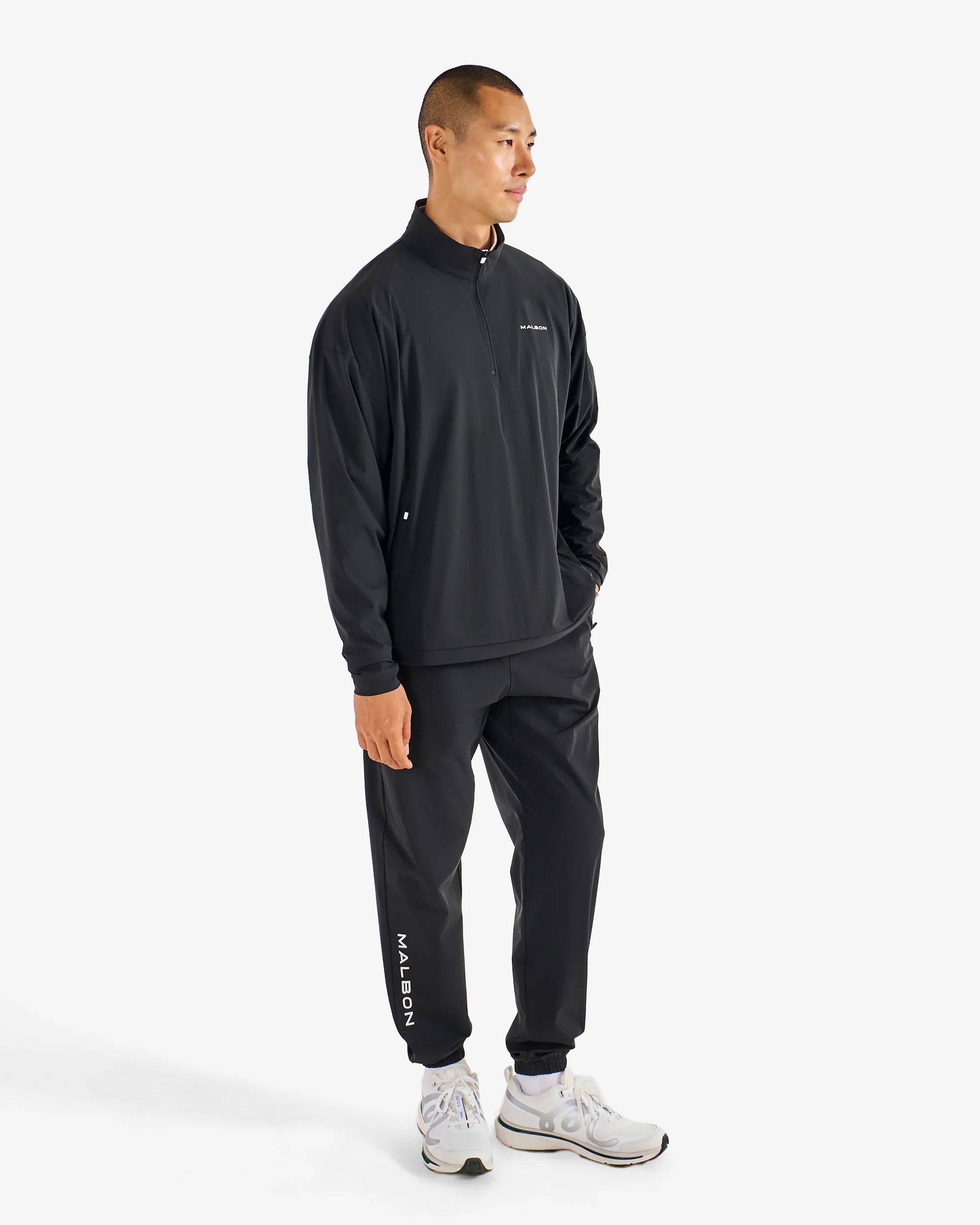 Malbon Men's Performance 1/4 Zip Shell Pullover