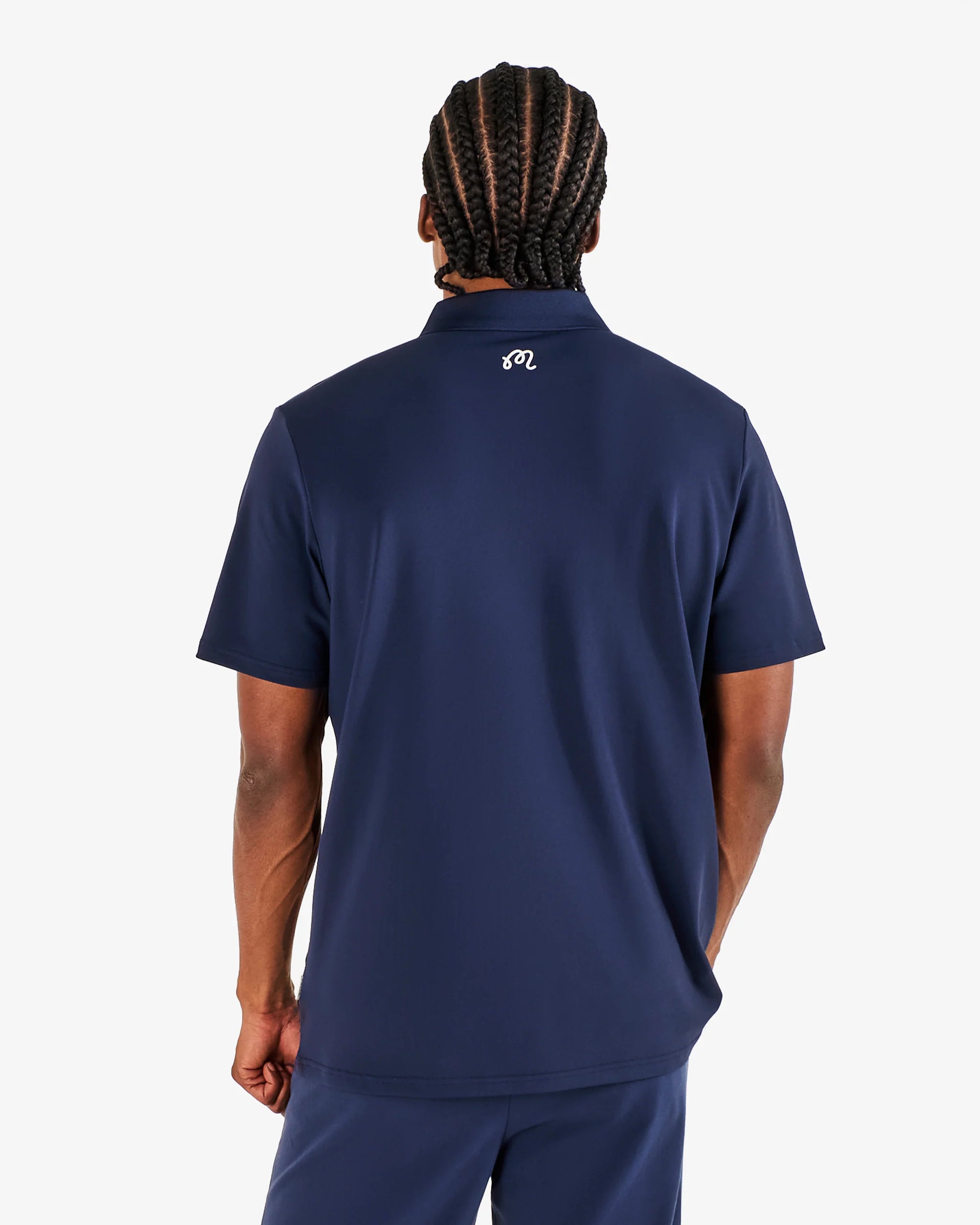 Malbon Men's Block Placket Polo