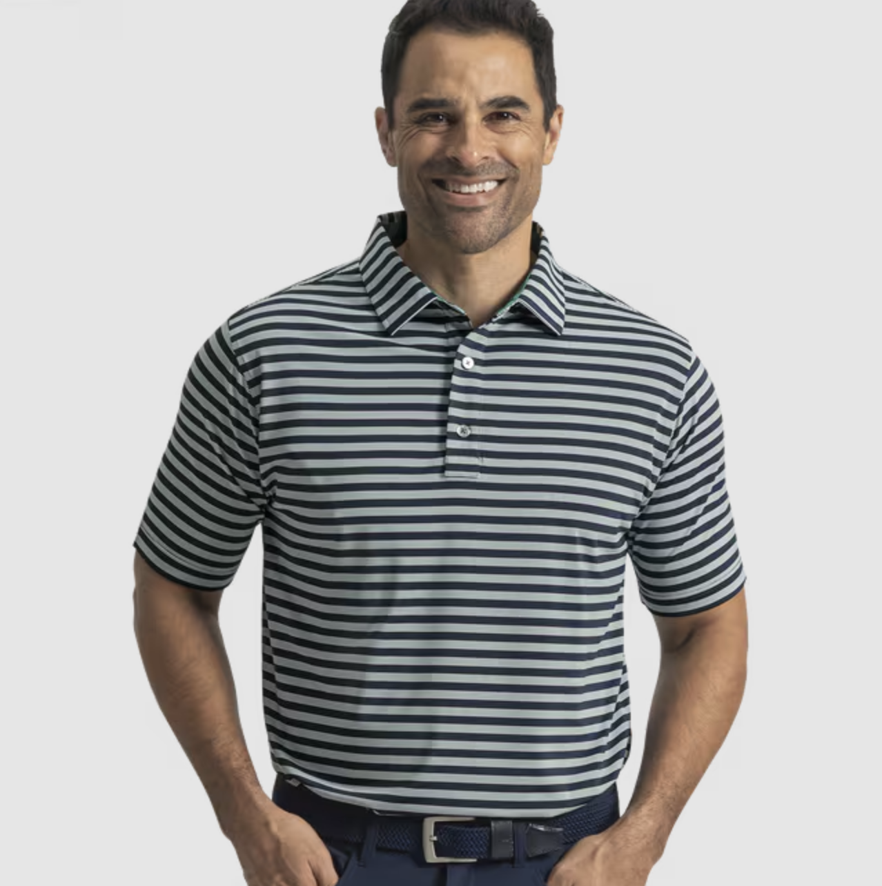 Footjoy Men's Pinstripe Cluster Polo