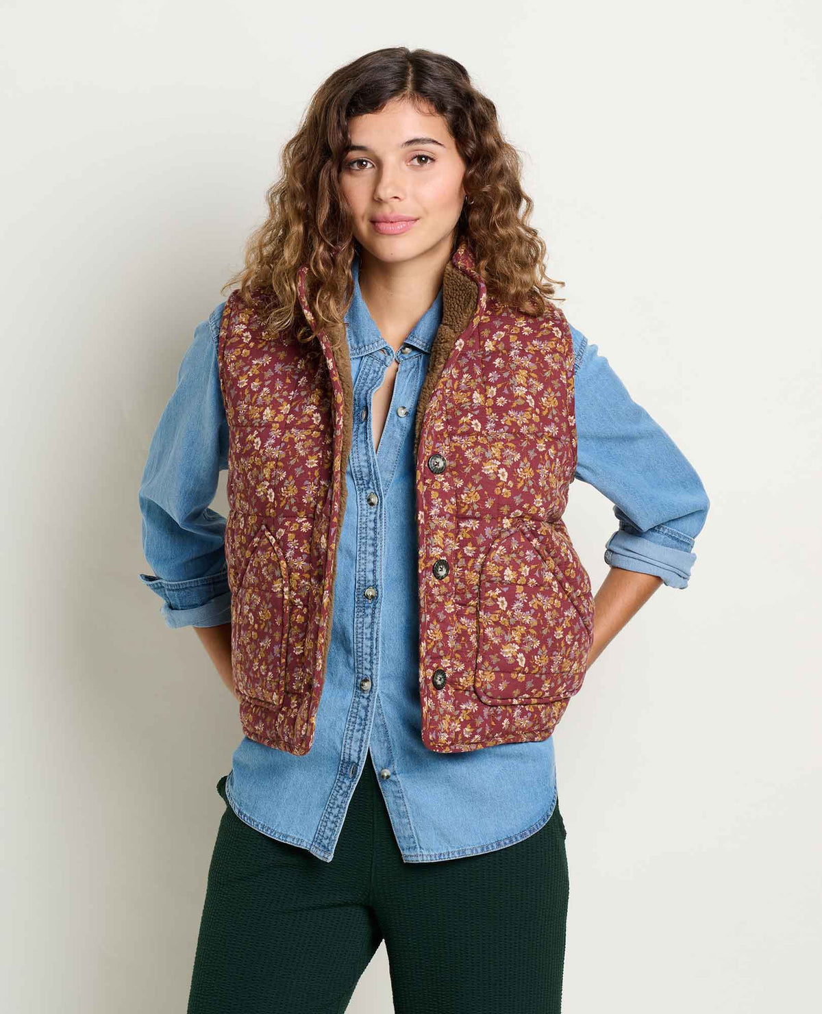 Toad & Co. Women's Manzana Quilted Sherpa Vest