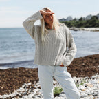 Levitate Women's Cable Knit Relaxed Sweater