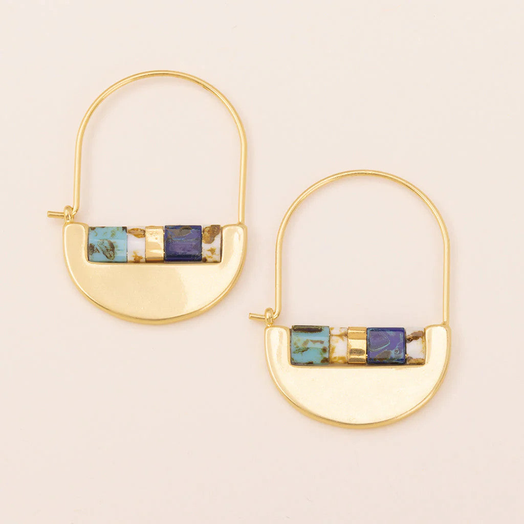 Scout Good Karma Miyuki Crescent Hoop Earring