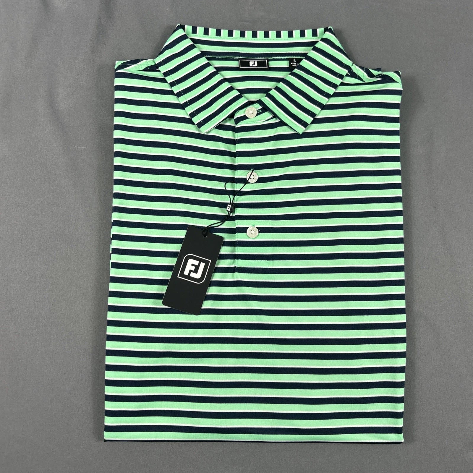 Footjoy Men's Tie Stripe Polo